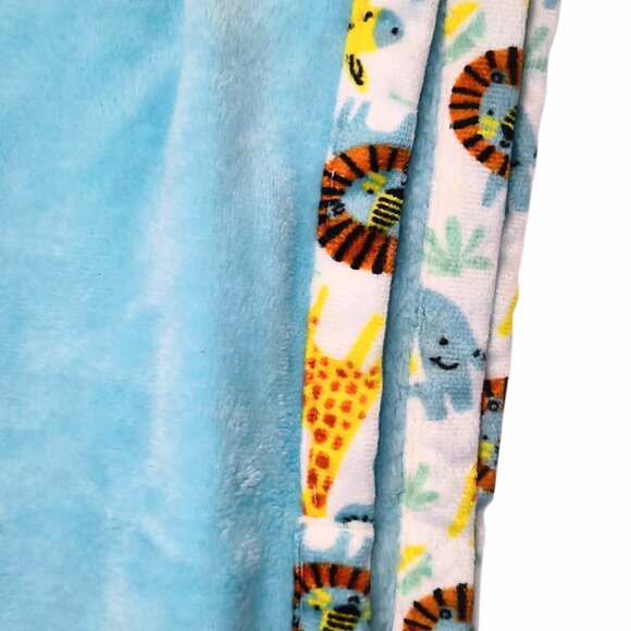 2021 Le Bebe Favorite Safari Lion Elephant Giraffe Security Blanket 30" X 37" - Picture 4 of 5